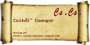 Csikó Csongor névjegykártya