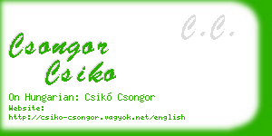 csongor csiko business card