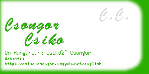 csongor csiko business card